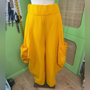 100% Cotton Lantern Pants with Pockets